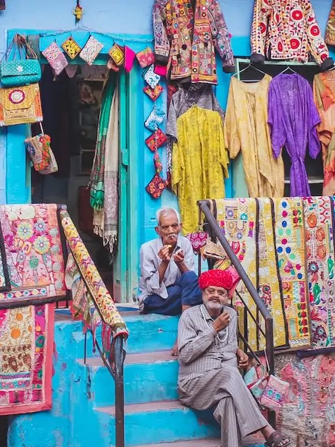 Tienda local en Jaisalmer Rajasthan